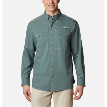 Columbia PFG Low Drag Offshore Long Sleeve, Camisa Verdes Para Hombre | 913784-HZQ